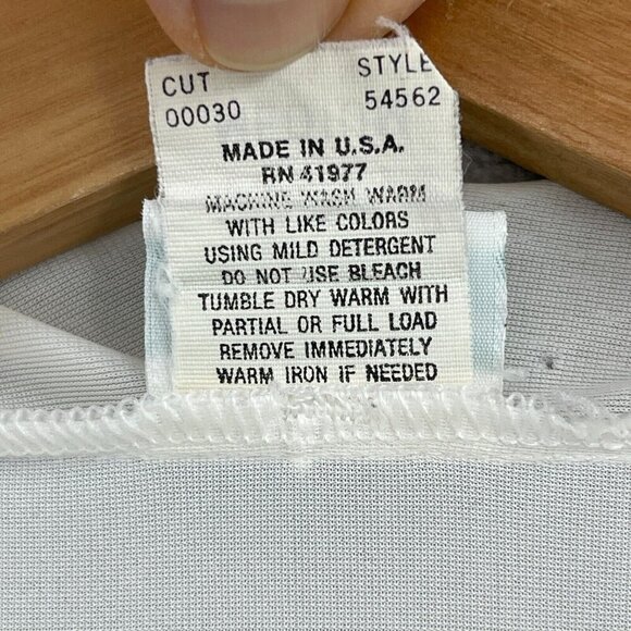 DeWeese Vintage White Nylon Chiffon Waterfall Collar Swim Cover Jacket - Picture 11 of 12